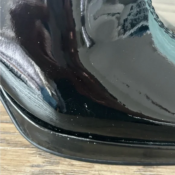 Nine West patent leather boots, 3” heel and inside zipper. NEVER WORN WITH BOX - Picture 6 of 8